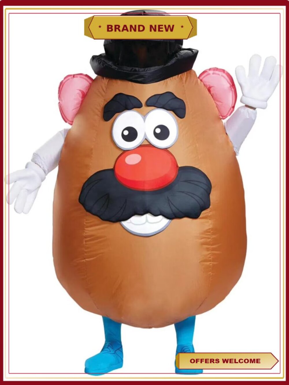 Inflatable Mr. Potato Head Costume Toy Story Adult One Size Fits Most